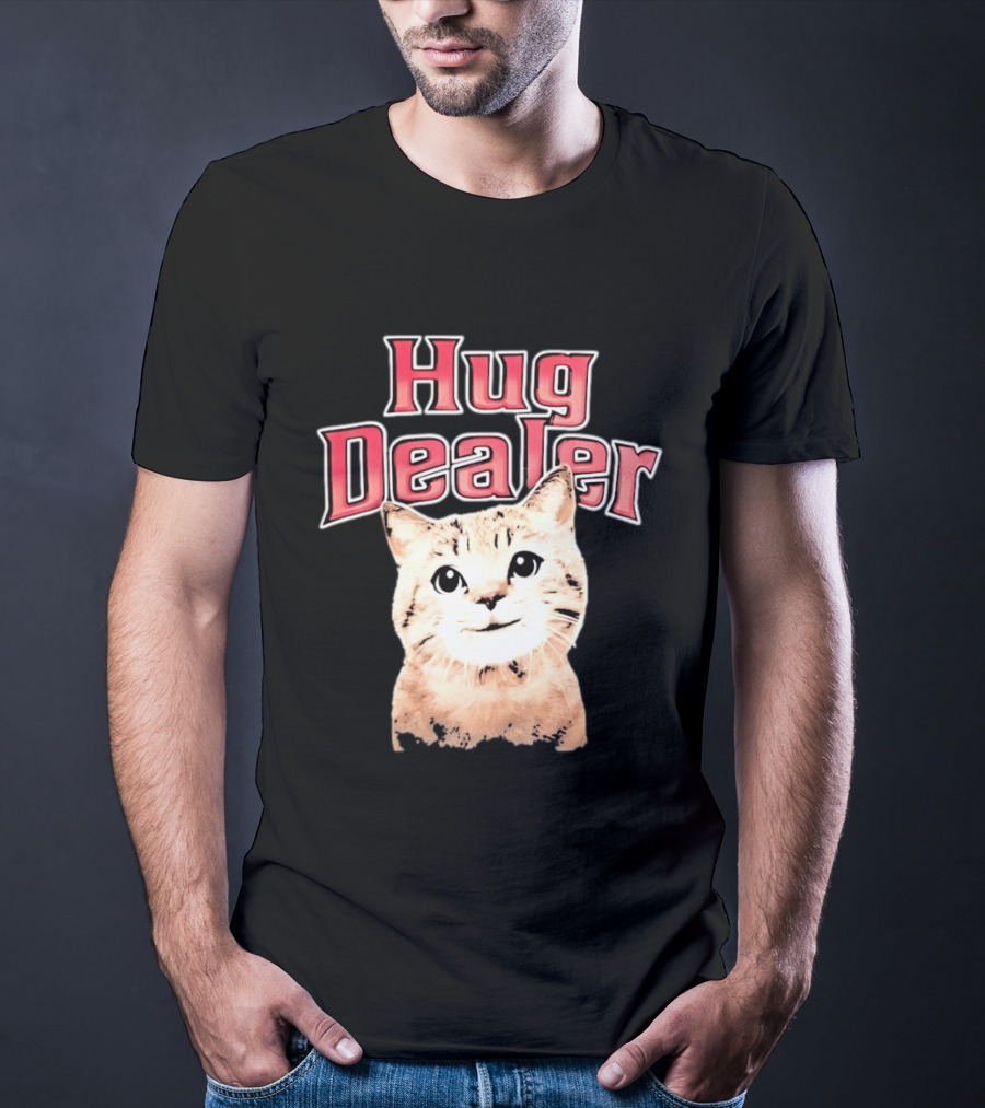 Hug Dealer Cute Tabby Cat Humor T-Shirt