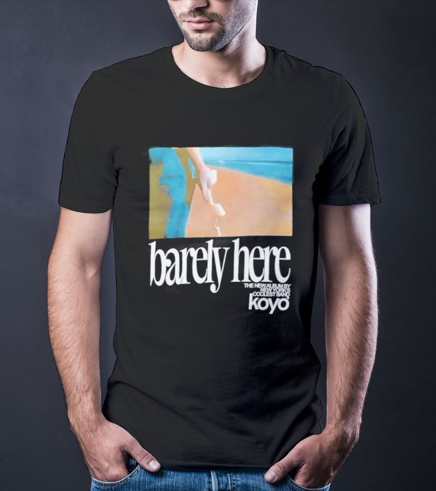 Koyo Barely Here Album Cover Art Beach Scene With Telephone T-Shirt