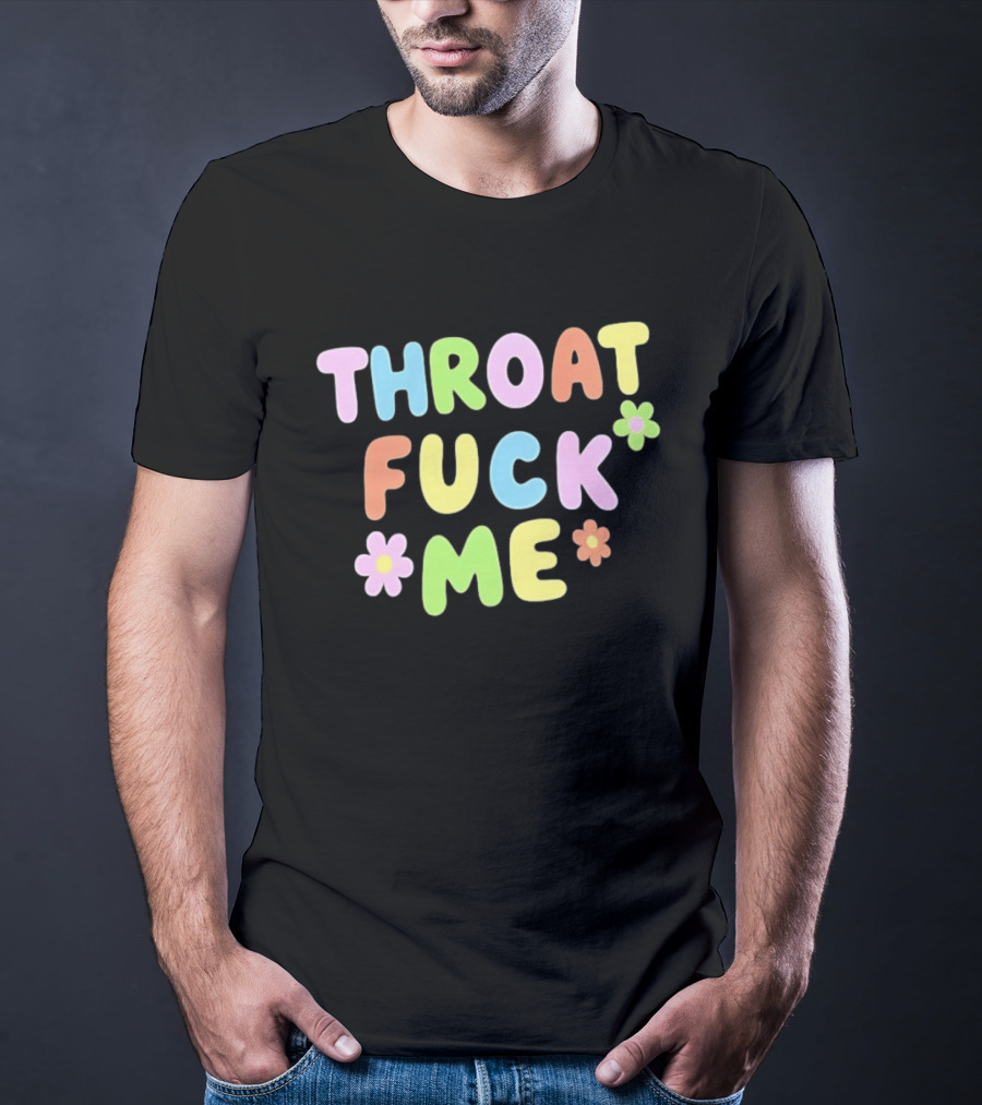 Throat Fuck Me Pastel Y2K Colorful Floral T-Shirt