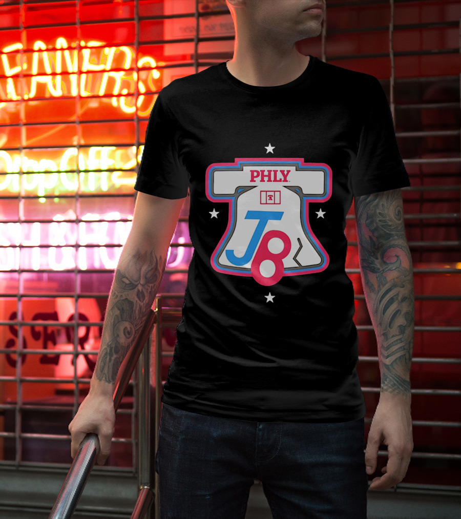 PHLY J8 Liberty Bell Stars Philadelphia Phillies T-Shirt