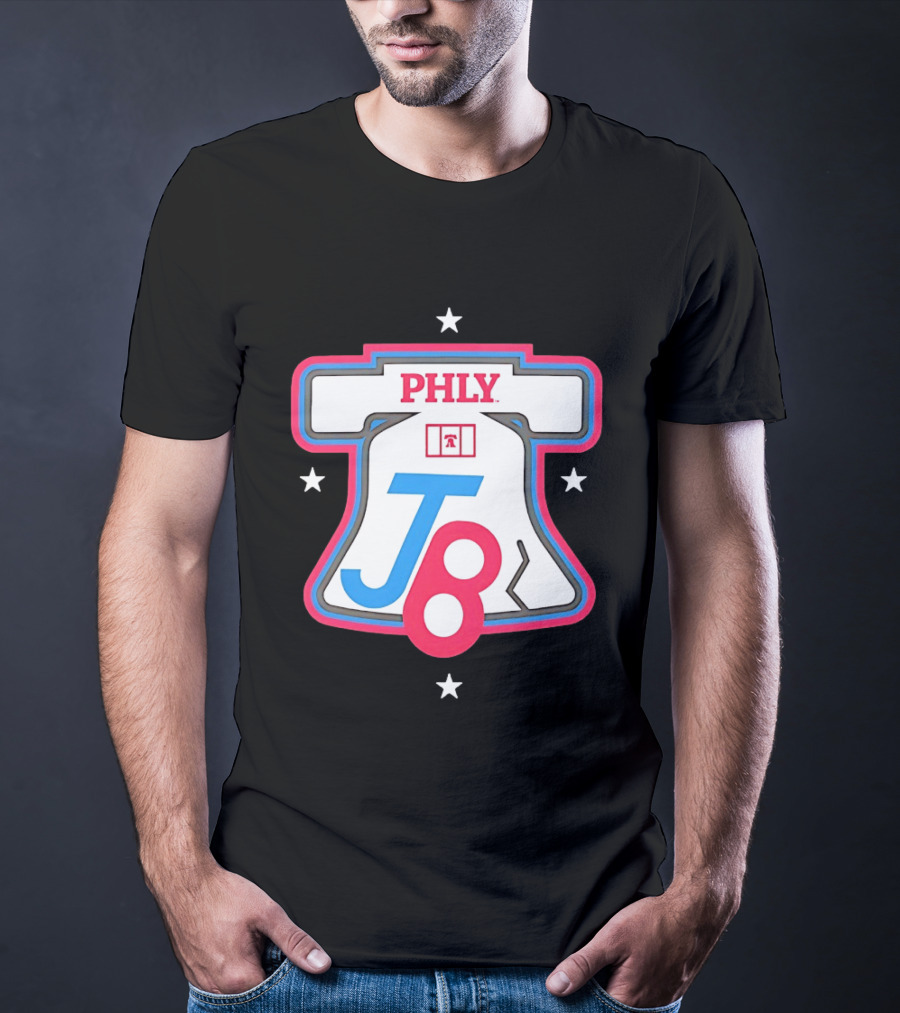 PHLY J8 Liberty Bell Stars Philadelphia Phillies T-Shirt