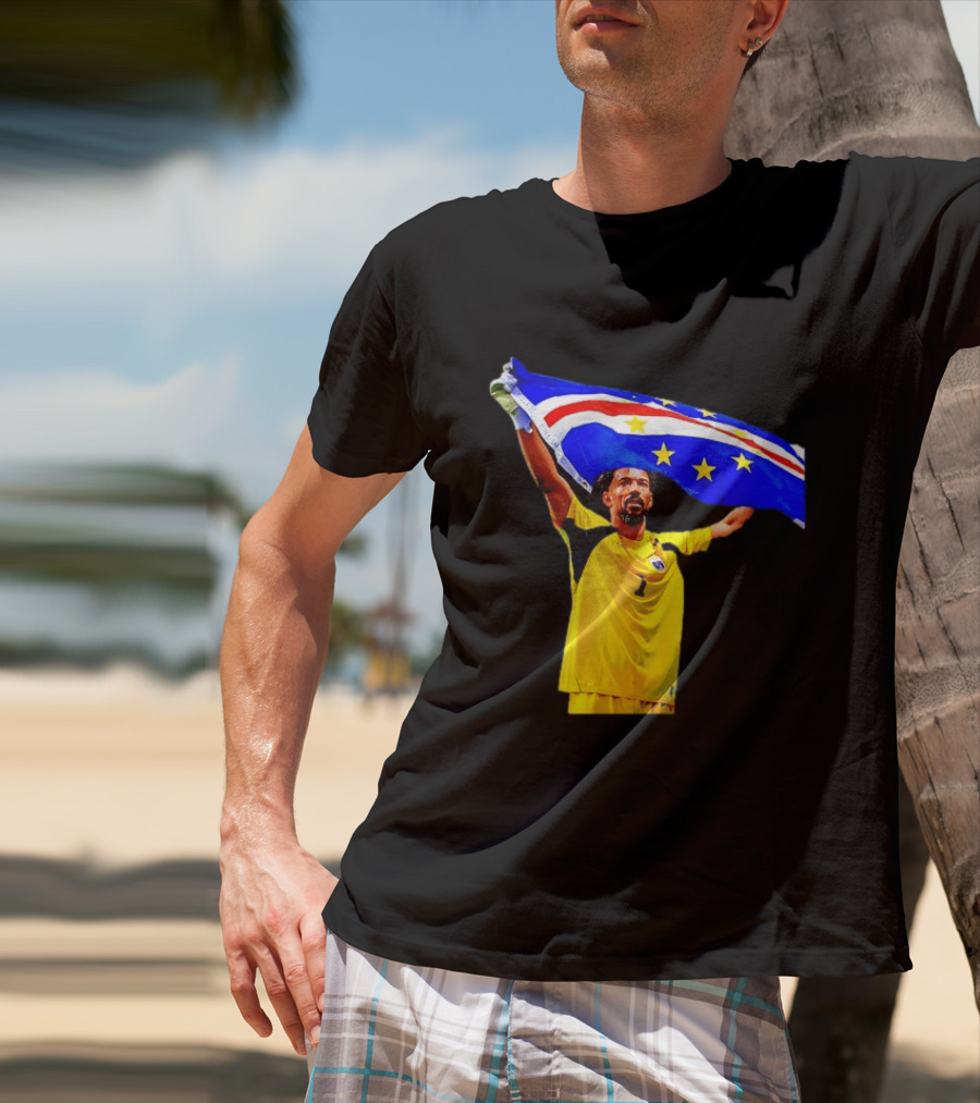 Vozinha Cape Verde Football Team Flag Celebration T-Shirt