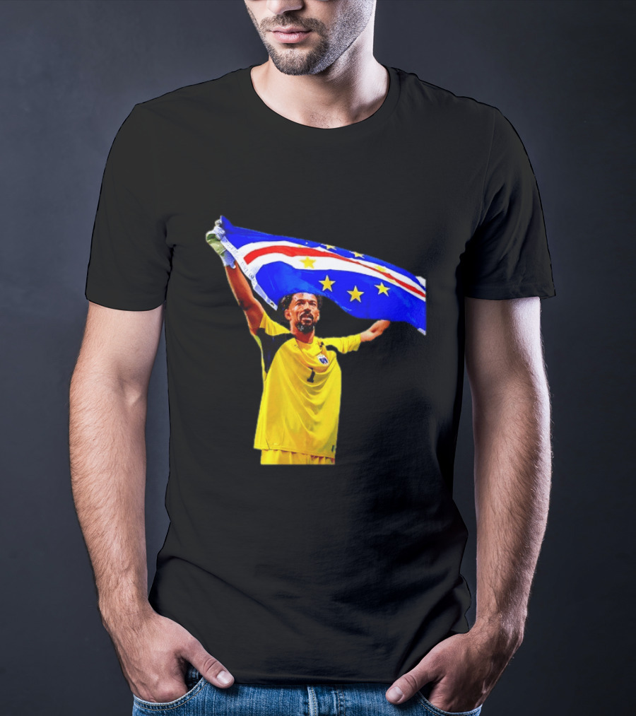 Vozinha Cape Verde Football Team Flag Celebration T-Shirt