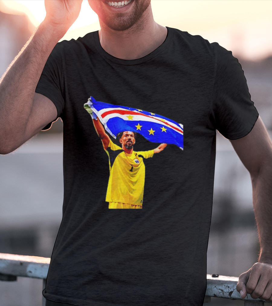 Vozinha Cape Verde Football Team Flag Celebration T-Shirt