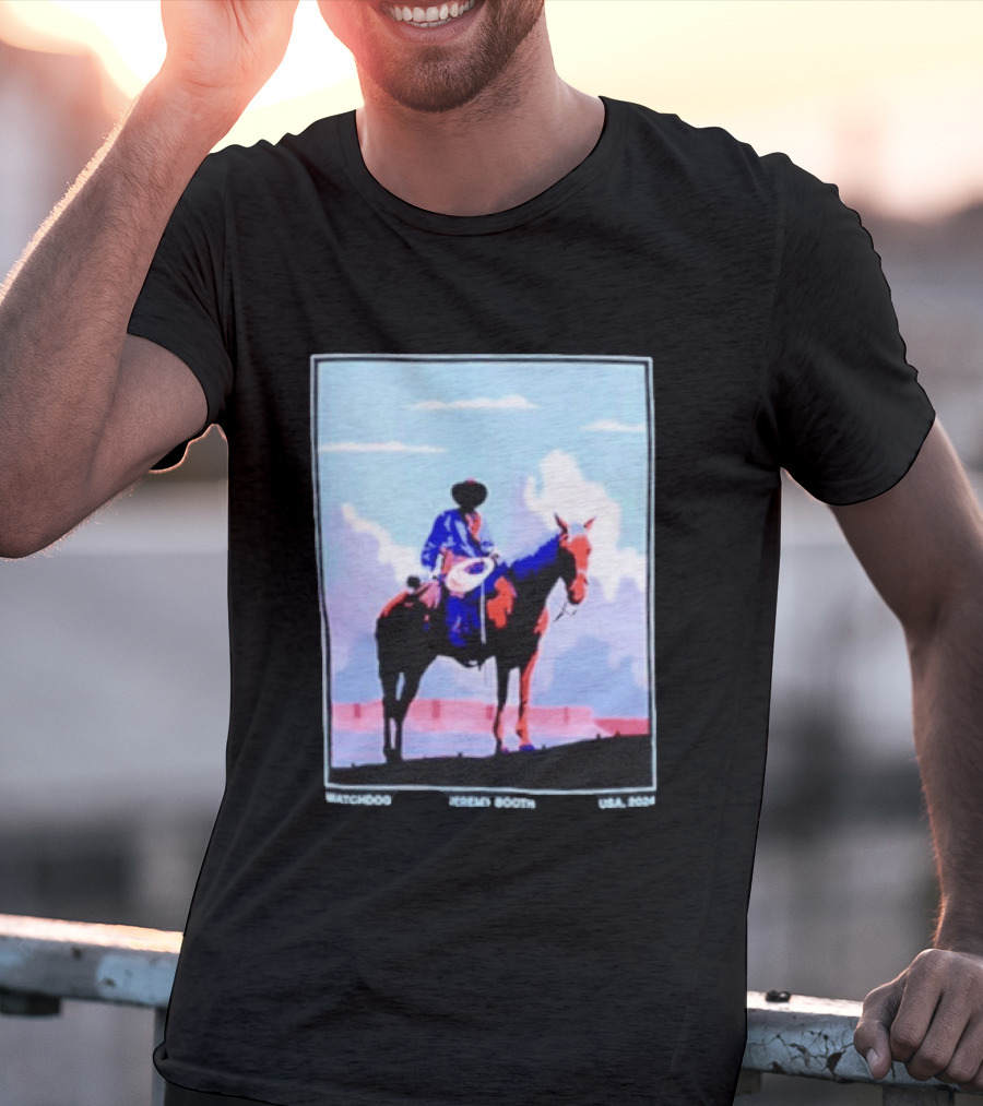 Dog Cowboy By Jeremy Booth USA 2024 T-Shirt