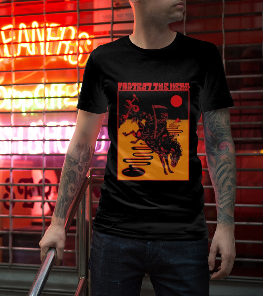 Protest The Hero Grim Reaper Horse Pyramid Red Moon Desert Path T-Shirt