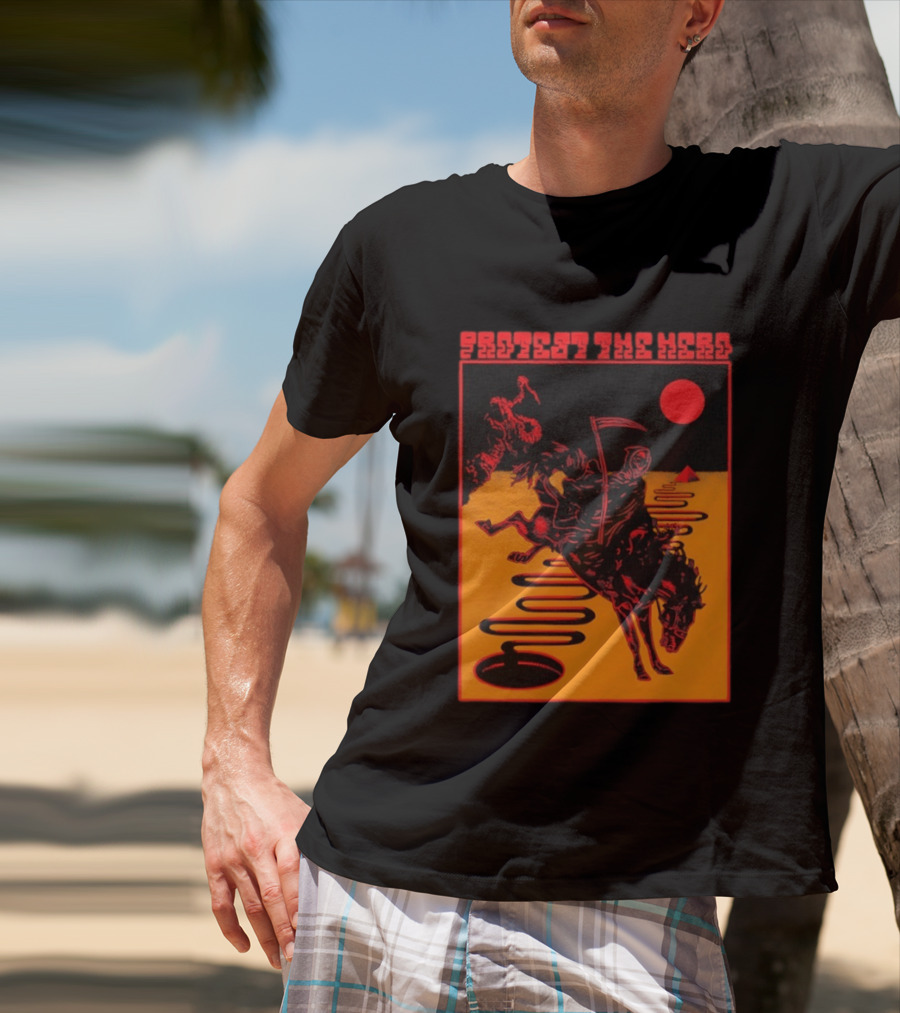 Protest The Hero Grim Reaper Horse Pyramid Red Moon Desert Path T-Shirt
