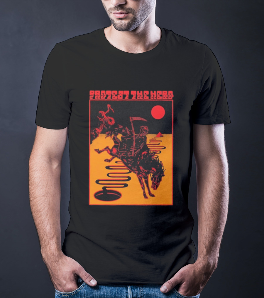 Protest The Hero Grim Reaper Horse Pyramid Red Moon Desert Path T-Shirt