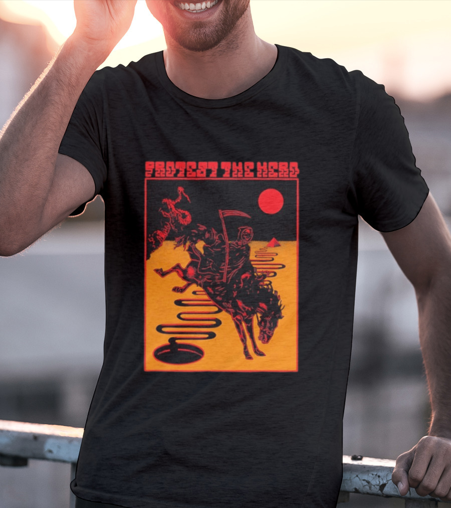 Protest The Hero Grim Reaper Horse Pyramid Red Moon Desert Path T-Shirt