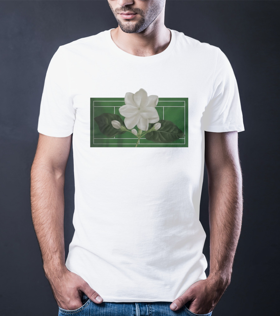 Alexandra Alex Eala Tennis Court Gardenia Floral T-Shirt
