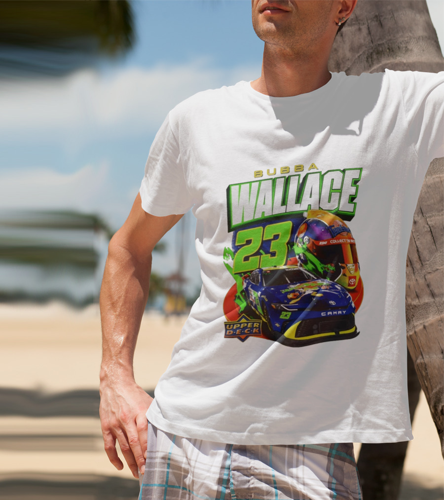 Bubba Wallace 23 Collect The Best Upper D.E.C.K Racing Helmet And Camry T-Shirt