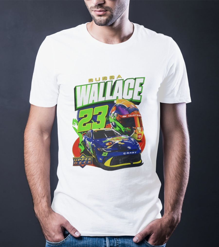 Bubba Wallace 23 Collect The Best Upper D.E.C.K Racing Helmet And Camry T-Shirt