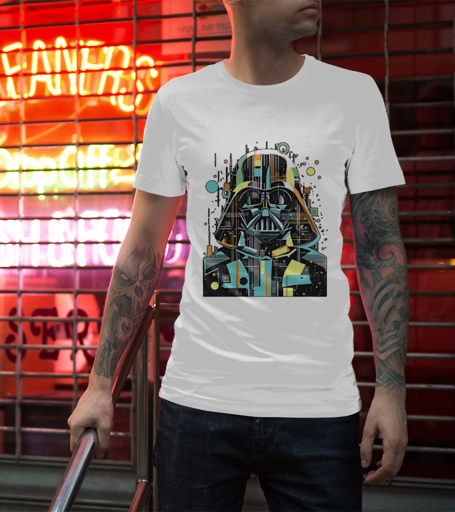 Darth Vader Geometric Circuit Abstract Tech T-Shirt