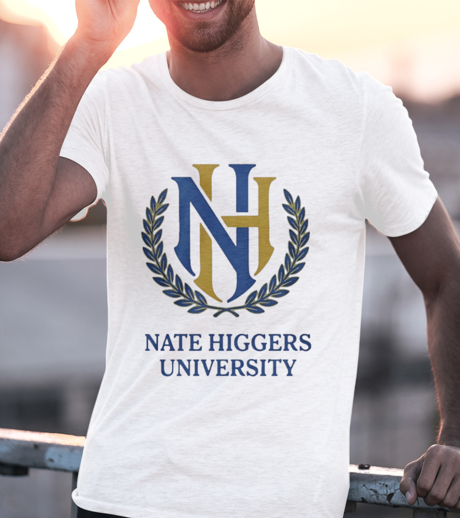 NH University Monogram Crest Laurel T-Shirt