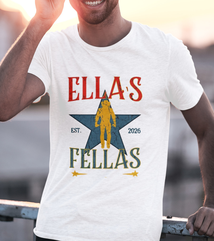 Ella's Fellas Est 2026 Astronaut Star T-Shirt