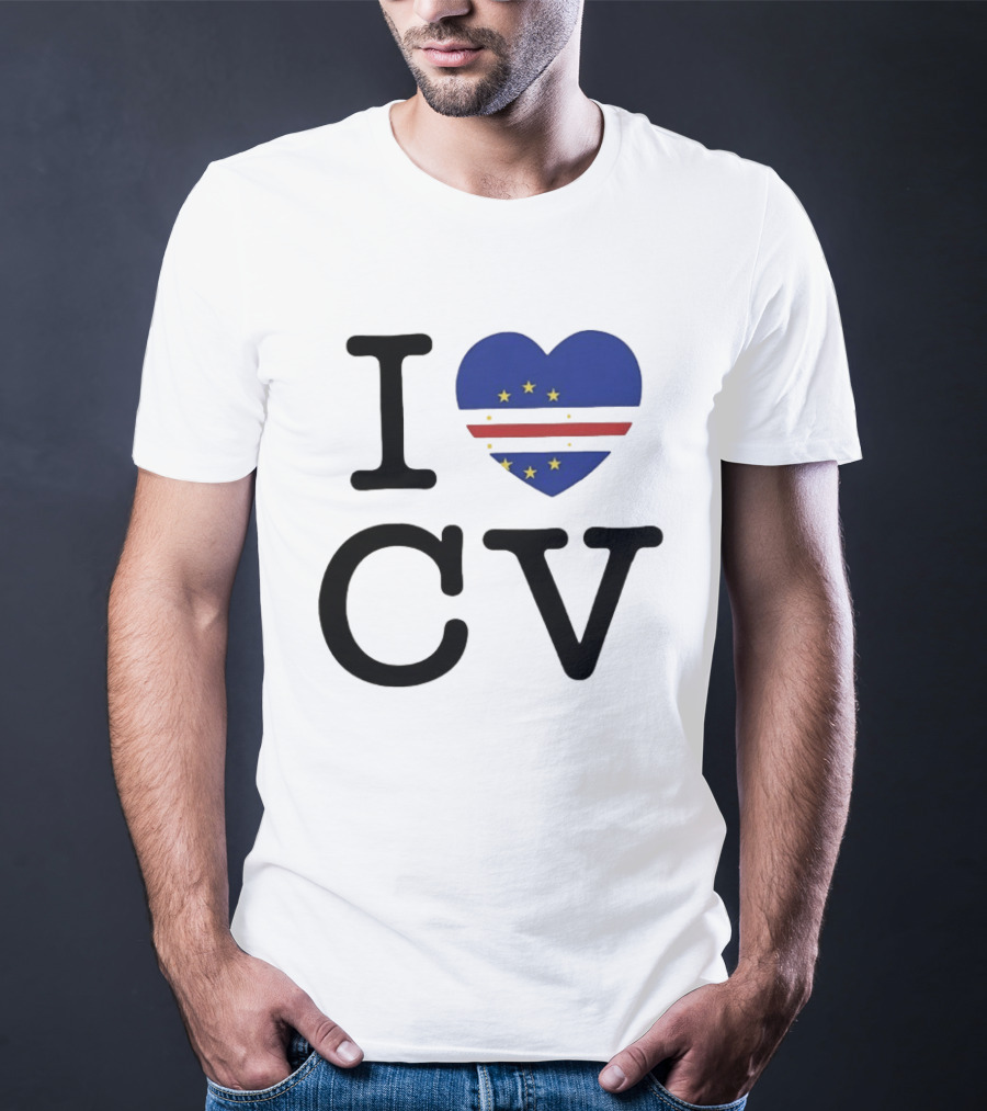 I Love Cape Verde Heart CV Flag T-Shirt