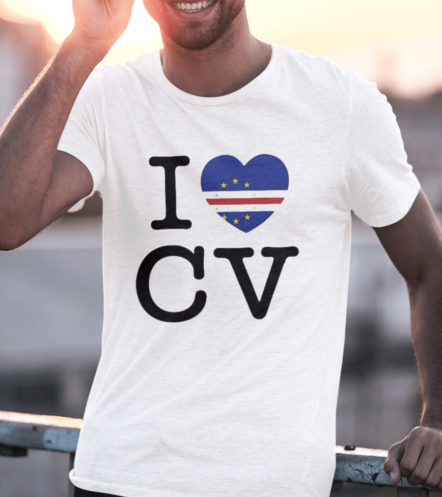 I Love Cape Verde Heart CV Flag T-Shirt
