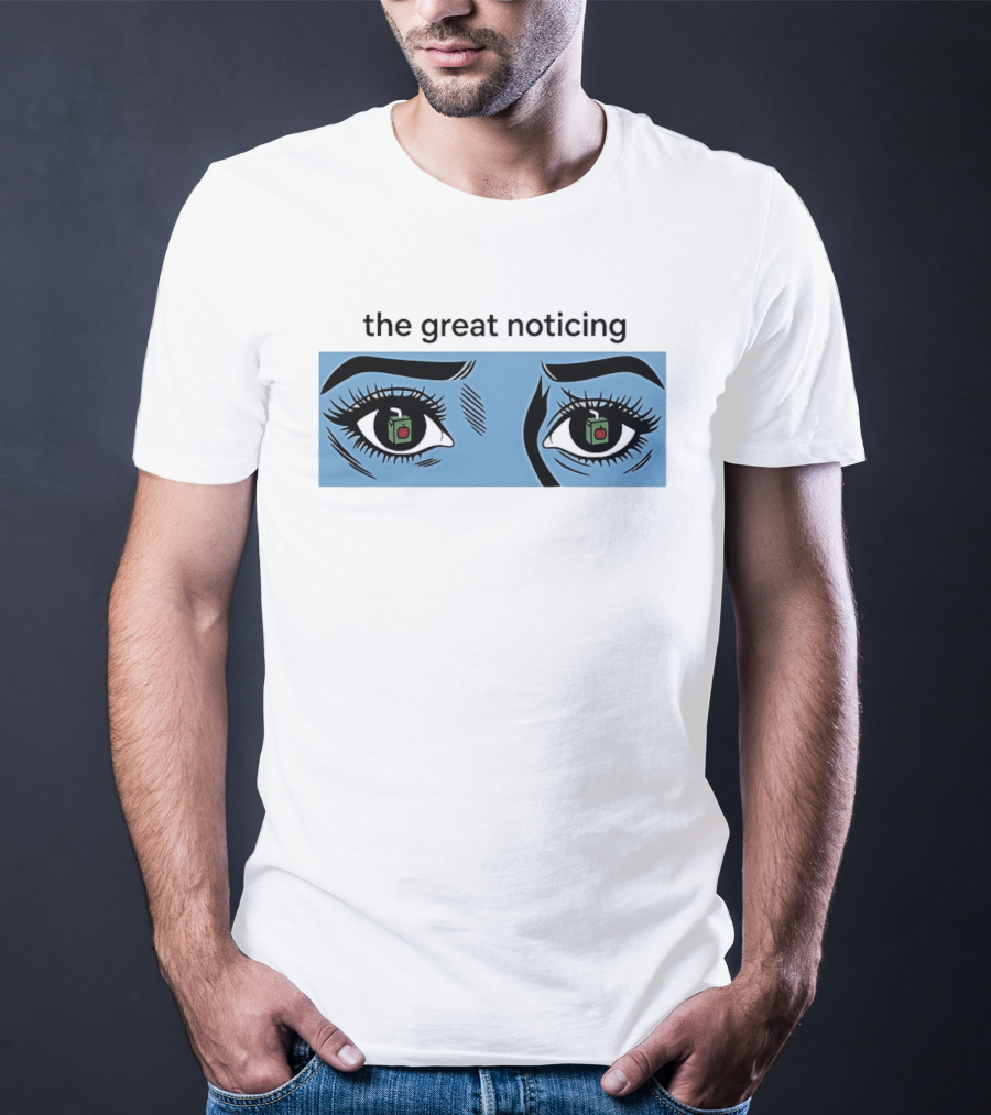 The Great Noticing Ice Blue Eyes With Apple Detail T-Shirt