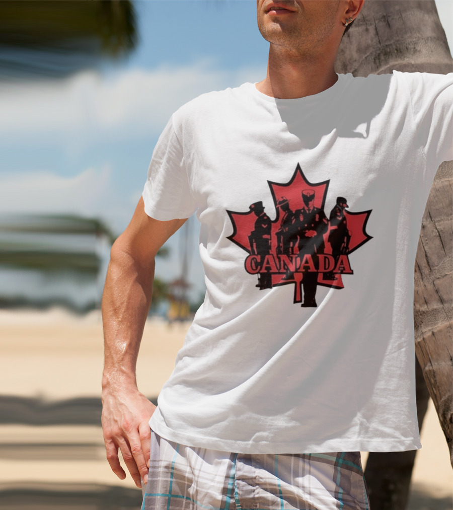 Canada Maple Leaf Uniformed Figures T-Shirt