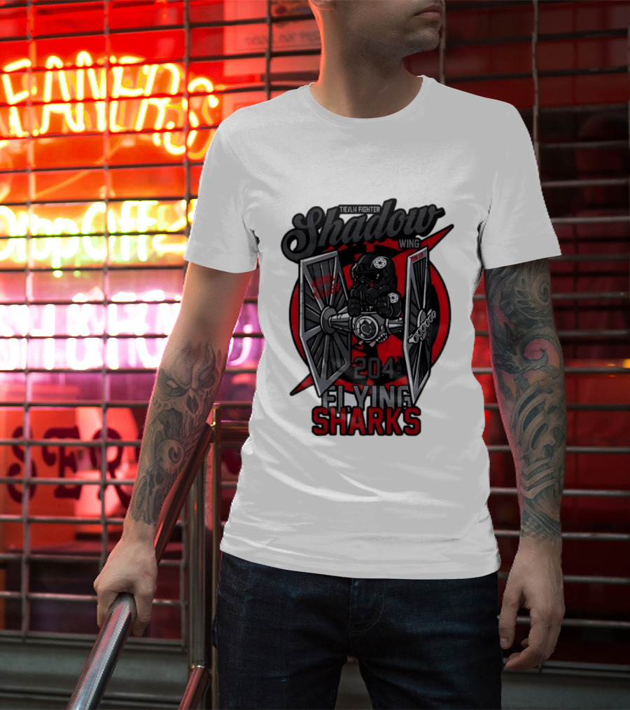 TIE Fighter Pilot Shadow Wing 204th Flying Sharks Rebel Killer Star Wars T-Shirt