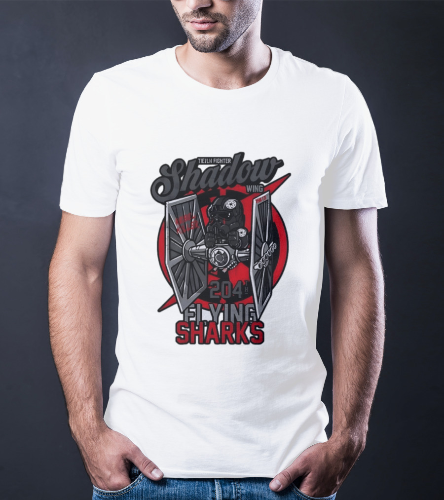 TIE Fighter Pilot Shadow Wing 204th Flying Sharks Rebel Killer Star Wars T-Shirt