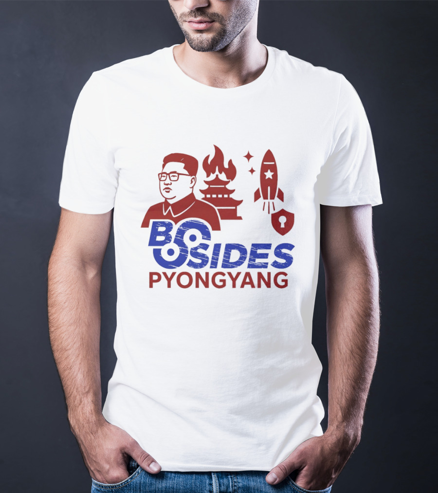 Kim Jong Un BSides Pyongyang Rocket Security Pagoda Shield Star T-Shirt