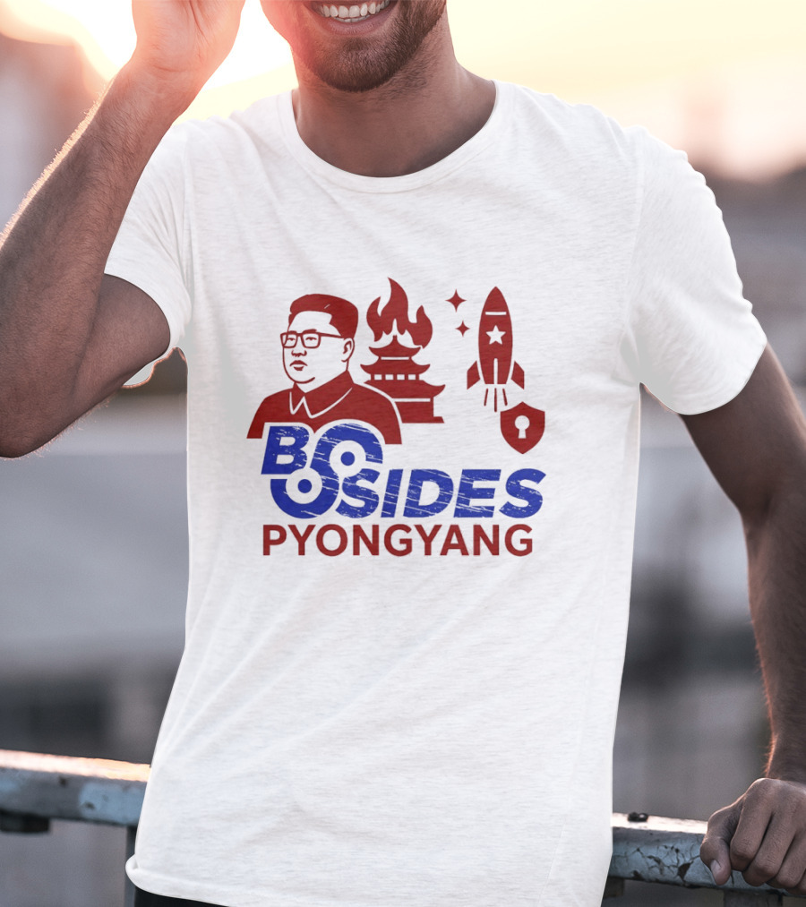 Kim Jong Un BSides Pyongyang Rocket Security Pagoda Shield Star T-Shirt