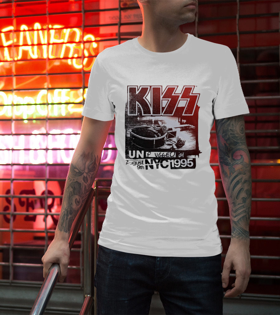 KISS Unplugged MTV August 9th 1995 NYC Guitar Roses T-Shirt