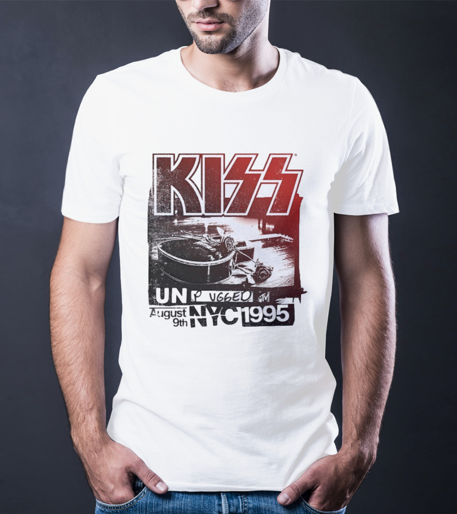 KISS Unplugged MTV August 9th 1995 NYC Guitar Roses T-Shirt