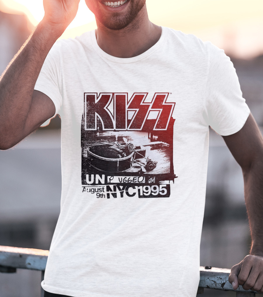KISS Unplugged MTV August 9th 1995 NYC Guitar Roses T-Shirt
