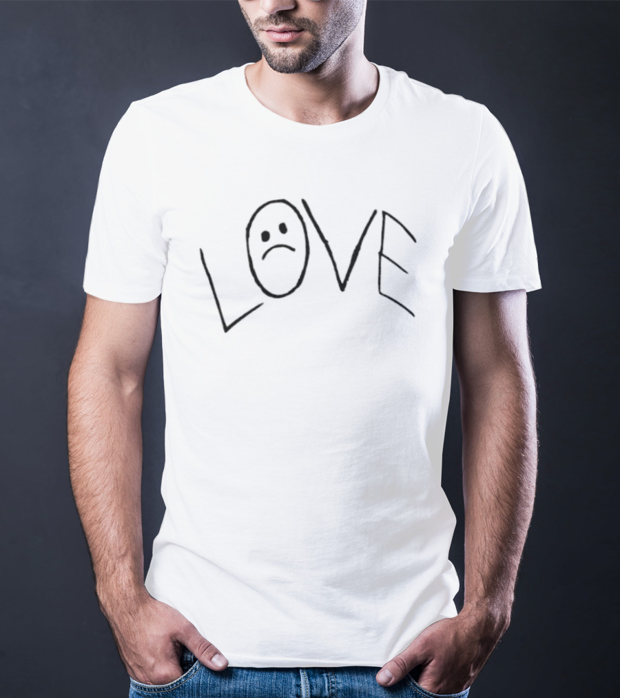 Love Sad Face Minimalist Emotion Expression T-Shirt