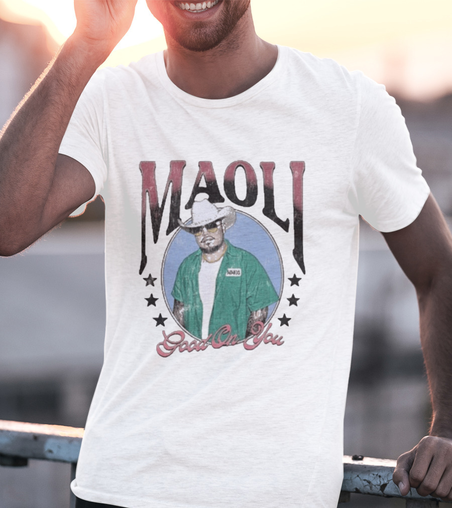 Maoli Good On You Cowboy Hat And Green Jacket Stars T-Shirt
