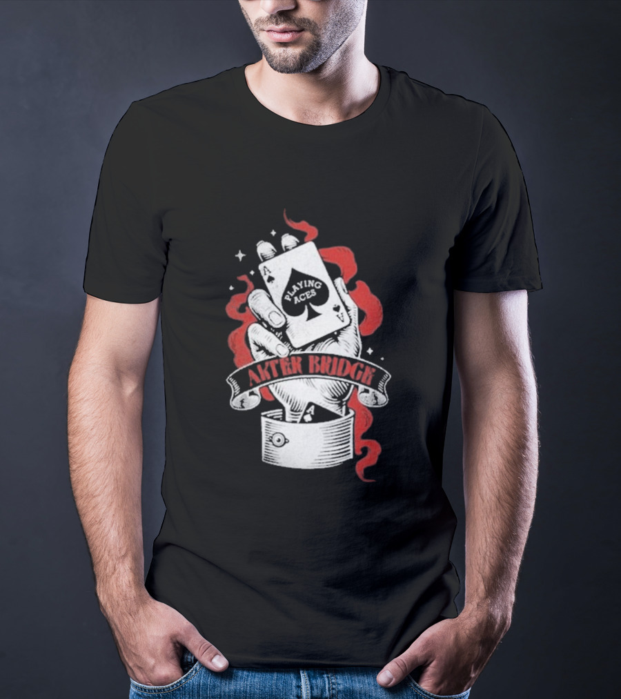 Alter Bridge Playing Aces Hand Holding Cards T-Shirt
