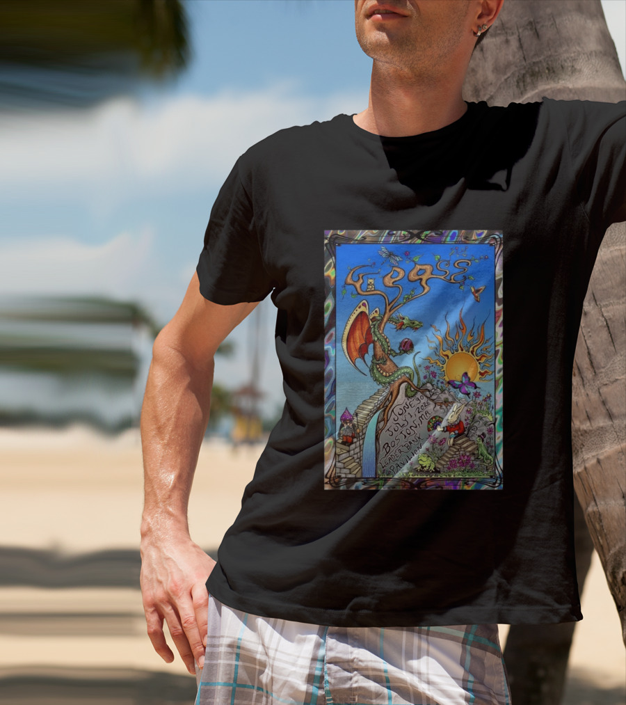 GOOSE June 30 July 1 2026 Boston MA Leader Bank Pavilion Tour Dragon And Sunburst T-Shirt