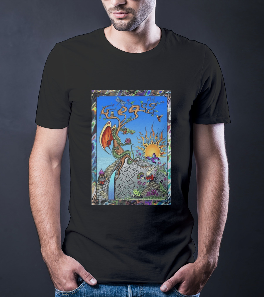 GOOSE June 30 July 1 2026 Boston MA Leader Bank Pavilion Tour Dragon And Sunburst T-Shirt