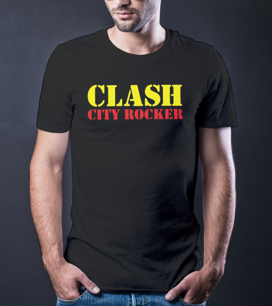 CLASH CITY ROCKER Vibrant Yellow And Red T-Shirt