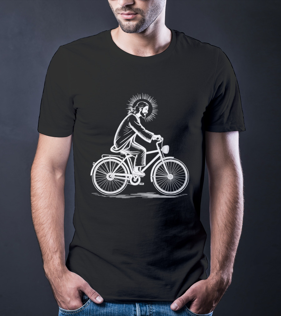 Jesus Christ Bicycle Halo T-Shirt