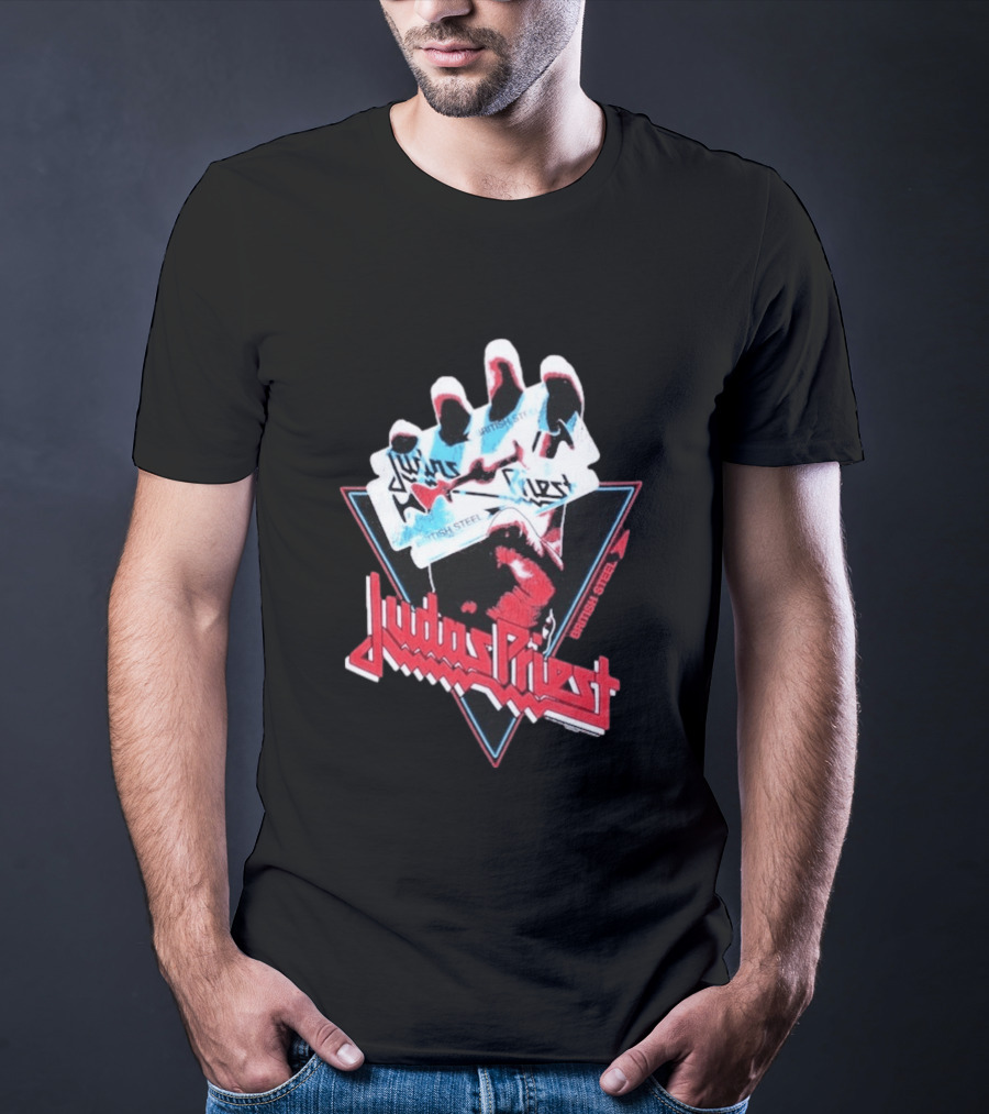 Judas Priest British Steel Hand Triangle Classic Rock T-Shirt