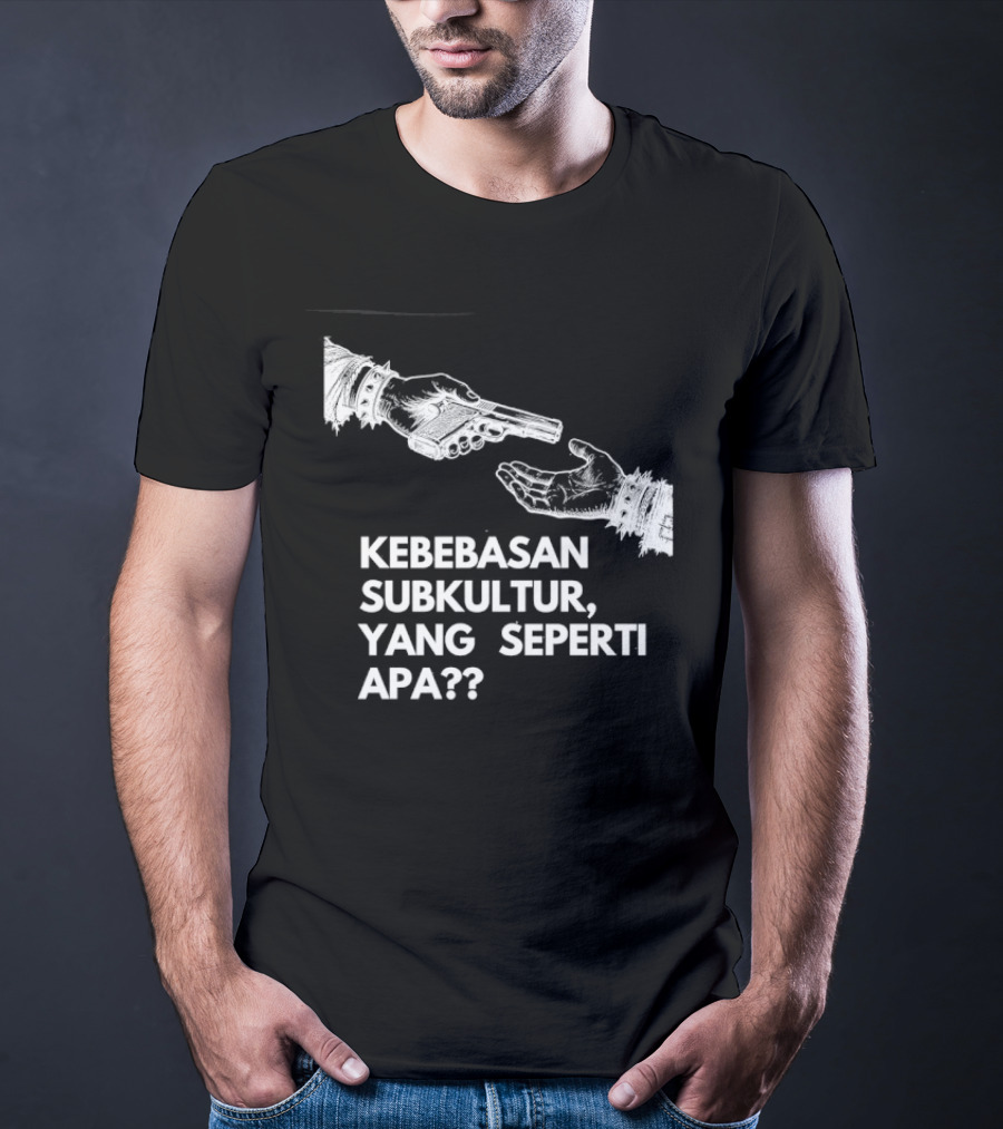 Kebebasan Subkultur Yang Seperti Apa Pertanyaan Tanda Gambar Tangan T-Shirt