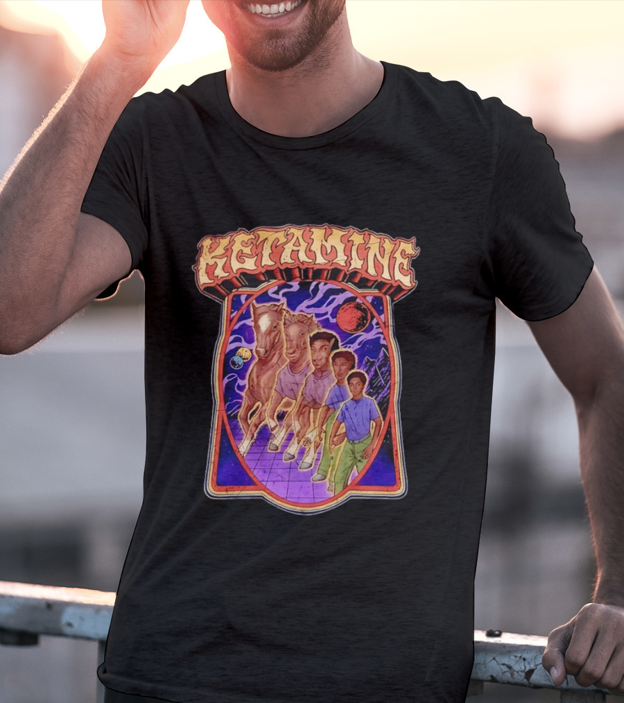 Ketamine Horse Morph Psychedelic Surreal Transformation T-Shirt