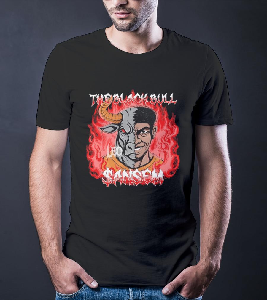 Leo Sansem The Black Bull Flaming Duality T-Shirt