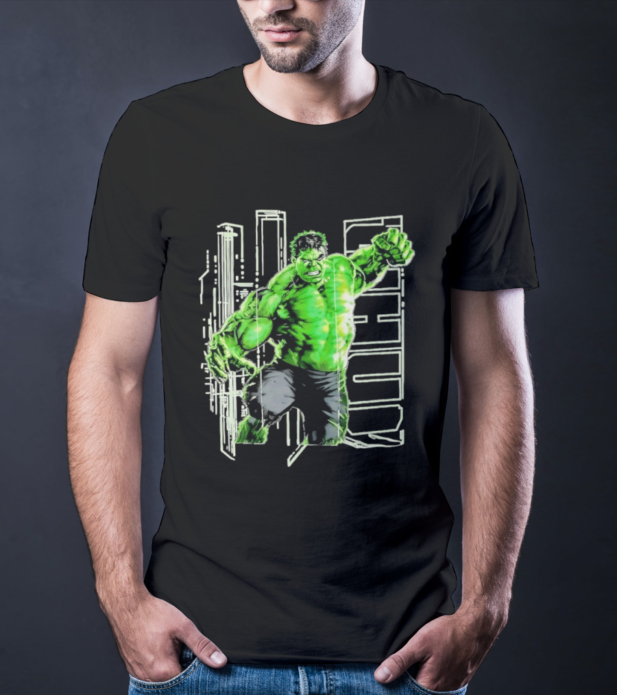 Marvel Hulk Glow Gamma Smash Action T-Shirt