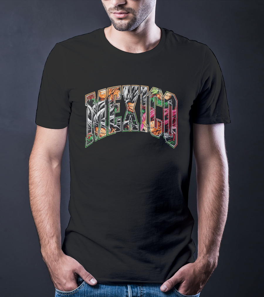 Mexico Goku Vegeta Gohan Broly Piccolo Dragon Anime T-Shirt