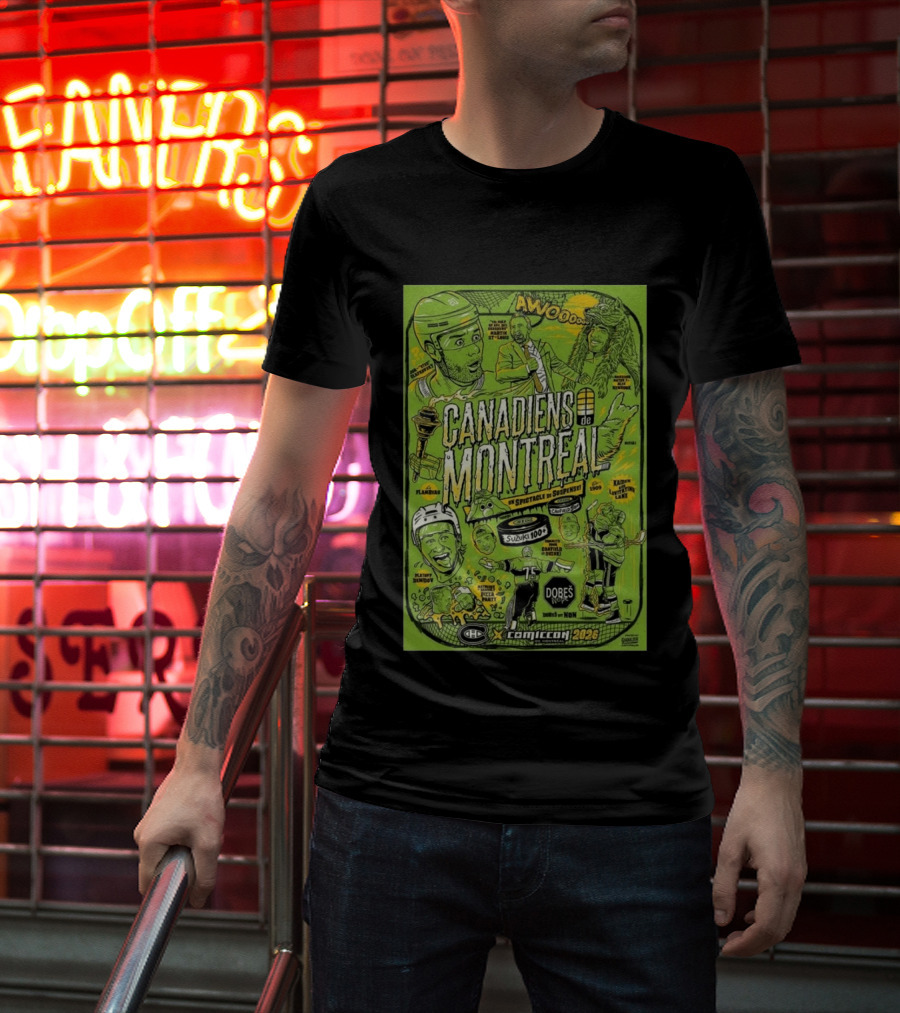 Canadiens De Montreal Comiccon 2026 Suzuki Martel St Louis Flanagan Dubeau Klingtent Laviolette Dobes 75 T-Shirt