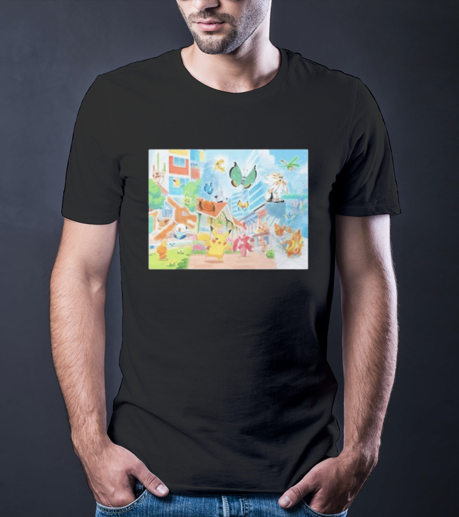 Pokémon Center Singapore July 2026 Pikachu Charizard Celebi Rowlet Oricorio Wingull T-Shirt