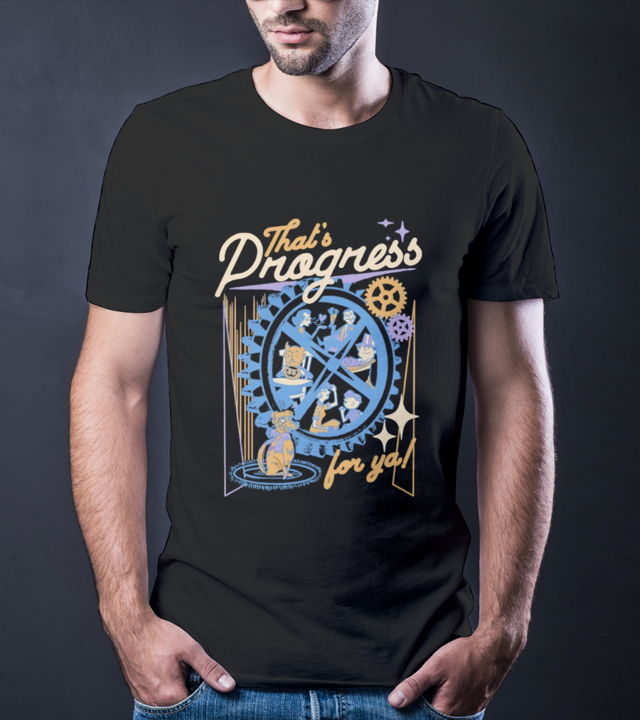 That's Progress For Ya Scenes Devil Dog Cogs And Characters T-Shirt
