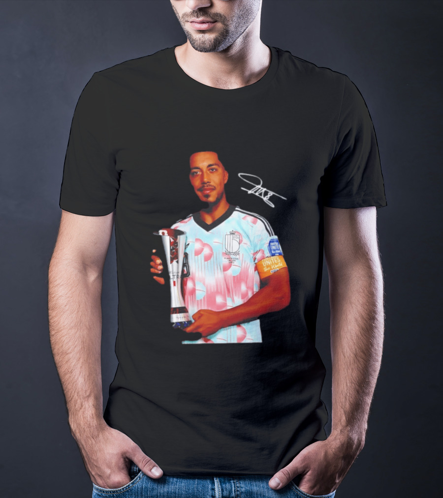 Youri Tielemans Belgium Football Unites The World Trophy Winning Moment T-Shirt