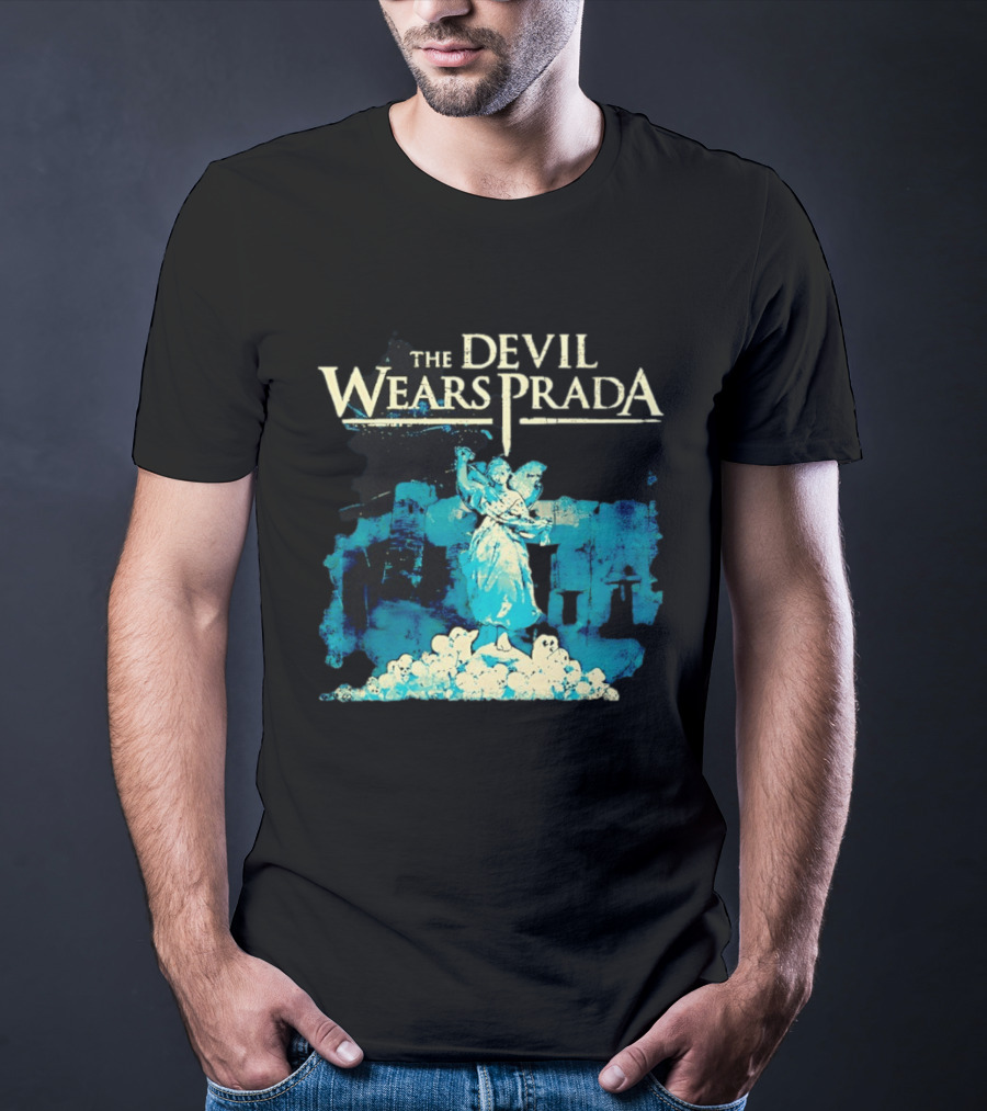 The Devil Wears Prada Angel Figure With Skull Pile T-Shirt