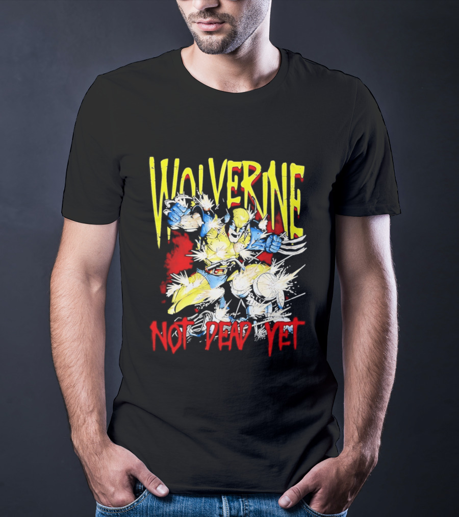 Wolverine Marvel Comics Not Dead Yet Bold Color T-Shirt