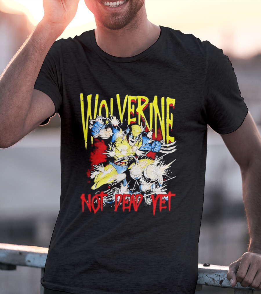 Wolverine Marvel Comics Not Dead Yet Bold Color T-Shirt